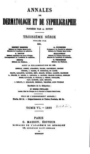 Annales de dermatologie et de syphiligraphie. series 3