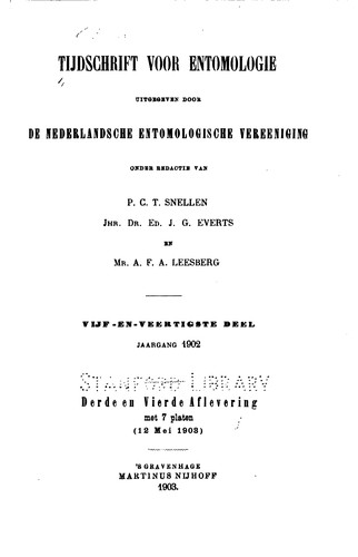 Tijdschrift voor entomologie