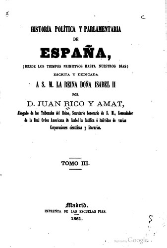 Historia política y parlamentaria de España