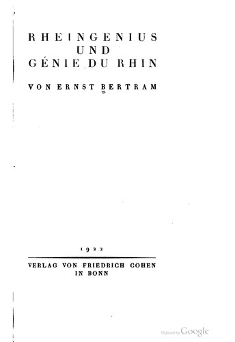 Rheingenius und Génie du Rhin