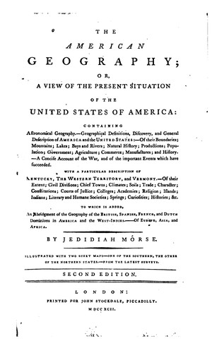 The American Geography: Or, a View of the Present Situation of the United ...