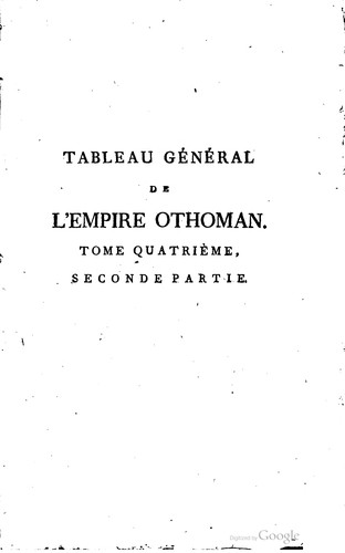 Tableau général de l'Empire othoman