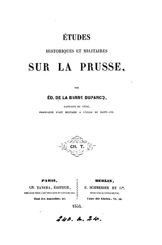 Études historiques et militaires sur la Prusse