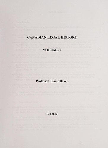 Canadian legal history