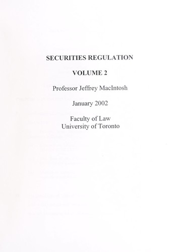 Securities regulation