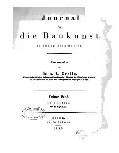 Journal für die Baukunst