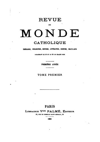 Revue du Monde Catholique