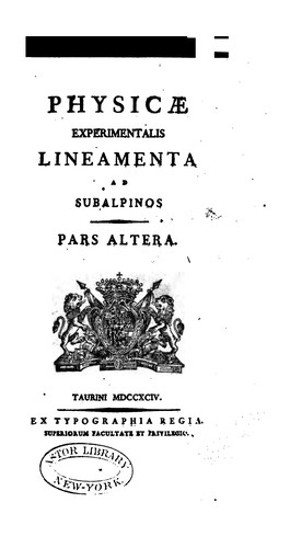 Physicae experimentalis lineamenta ad subalpinos