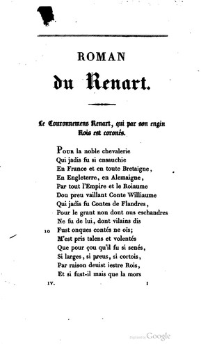 Le Roman du Renart