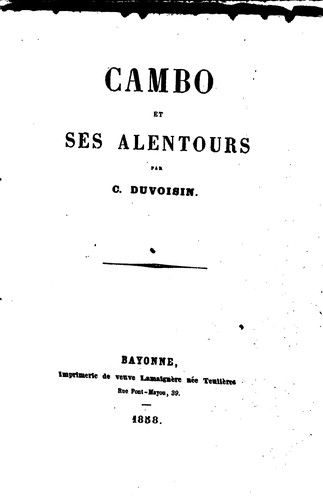 Cambo et ses alentours