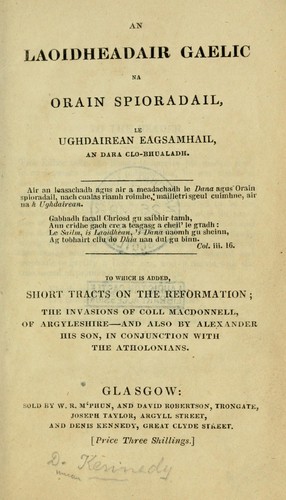 An Laoidheadair Gaelic na ain spioradail