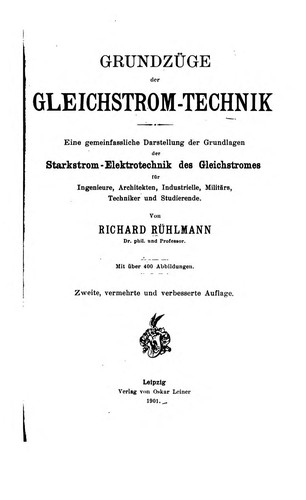 Grundzüge der Gleichstrom-technik...