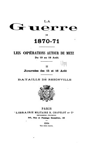 La guerre de 1870-71: L'investissement de Paris ...