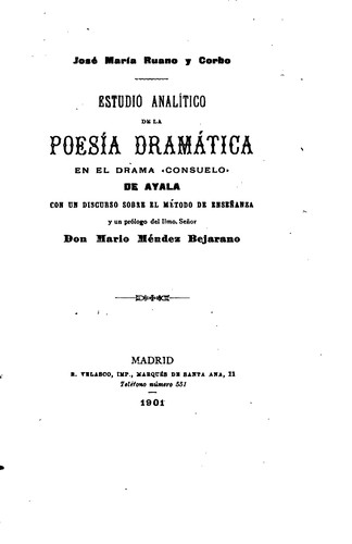 Estudio analítico de la poesía dramatica en el drama"consuelo" de Ayala: Con ...