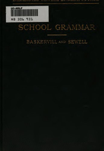 A school grammar of the English language