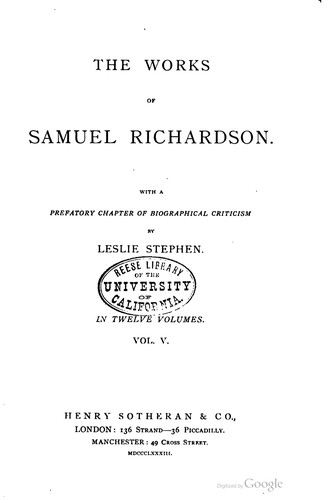 The works of Samuel Richardson
