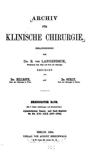 Archiv für klinische Chirurgie
