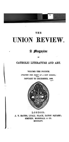 The Union Review: A Magazine of Catholic Literature and Art