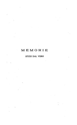 Memorie: studi dal vero