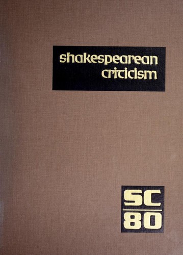 SC Vol 80 Shakespearean Criticism