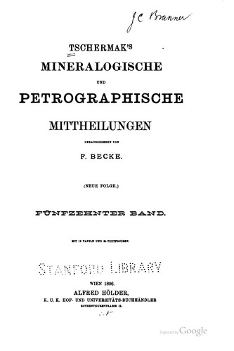 Tschermaks mineralogische und petrographische Mitteilungen
