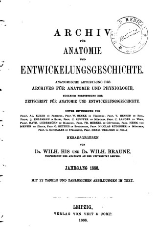 Archiv für Anatomie und Entwickelungsgeschichte