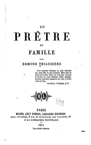 Un prêtre en famille