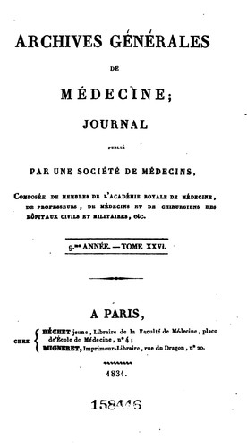 Archives generales de medecine