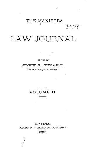 The Manitoba Law Journal