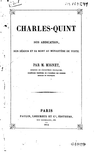 Charles-Quint, son abdication