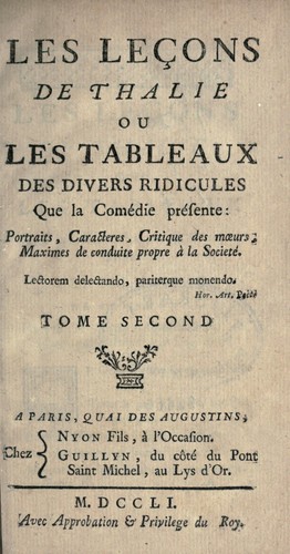 Les Leçons de Thalie