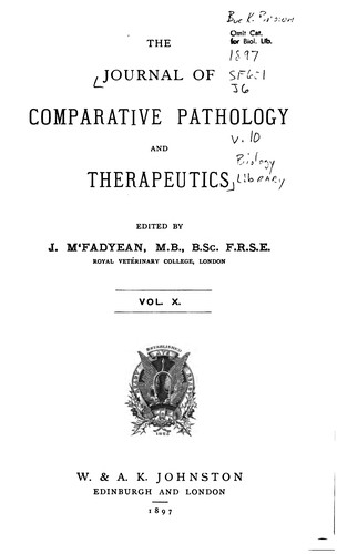 Journal of Comparative Pathology and Therapeutics