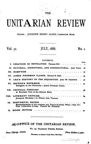 The Unitarian review