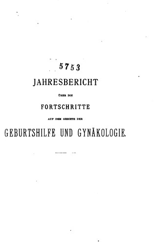 Jahresbericht Geburtshilfe und Gynaekologie