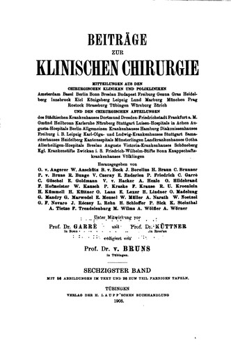 Beitraege zur klinischen chirurgie