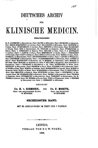 Deutsches archiv fuer klinische medizin