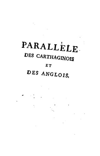 Parallèle de la conduite des Carthaginois, à l'égard des Romains, dans la seconde guerre punique ...