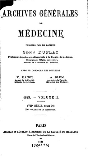 Archives generales de medecine