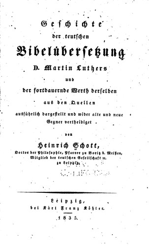 Geschichte der teutschen Bibelübersetzung d. Martin Luthers: Und der ...