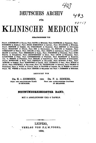 Deutsches archiv fuer klinische medizin
