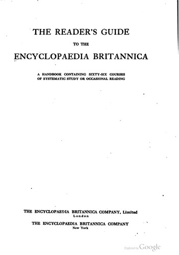 The reader's guide to the Encyclopaedia britannica