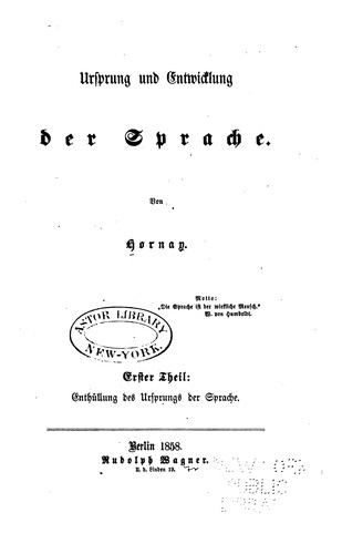 Ursprung und Entwicklung der Sprache