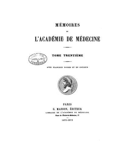 memoires de l'academie de medecine