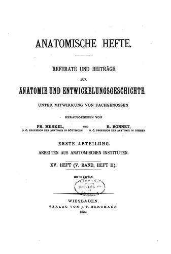 Anatomische hefte. abt.1