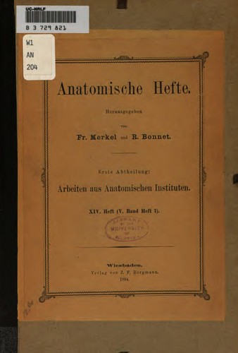 Anatomische hefte. abt.1