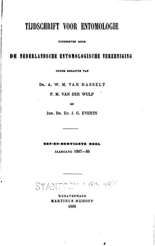 Tijdschrift voor entomologie