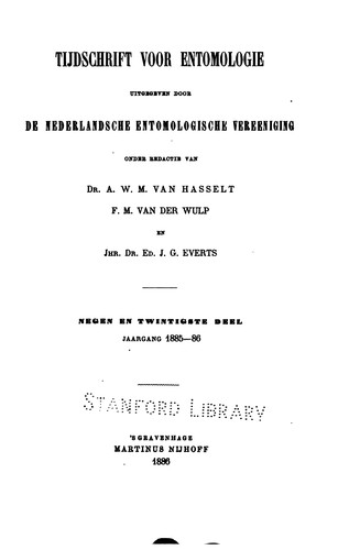 Tijdschrift voor entomologie