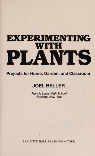 Experimenting with plants