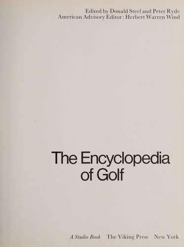 THE ENCYCLOPEDIA OF GOLF