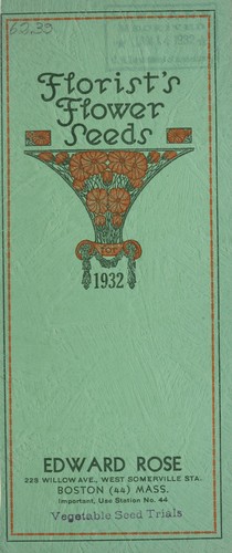 Florist's flower seeds for 1932